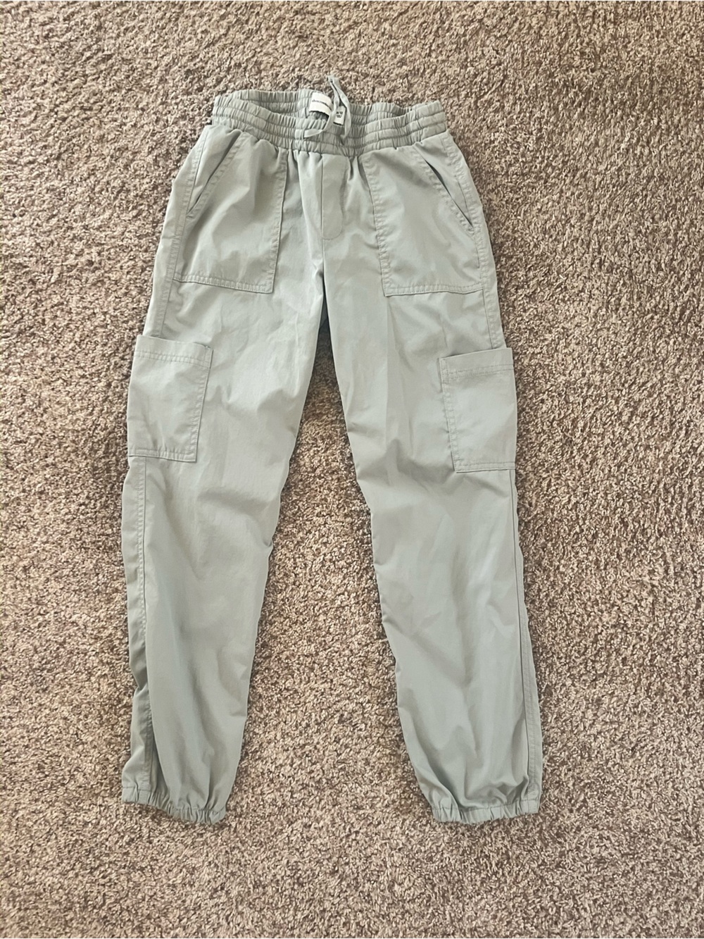 Abercrombie and Fitch Light Sage Cargo Jogger Pants
